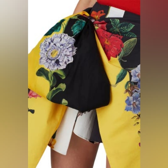 $1,490 S2020 NEW OSCAR DE LA RENTA STUNNING FLORAL RUNWAY BOW SHORT SKIRT US S - Picture 9 of 11